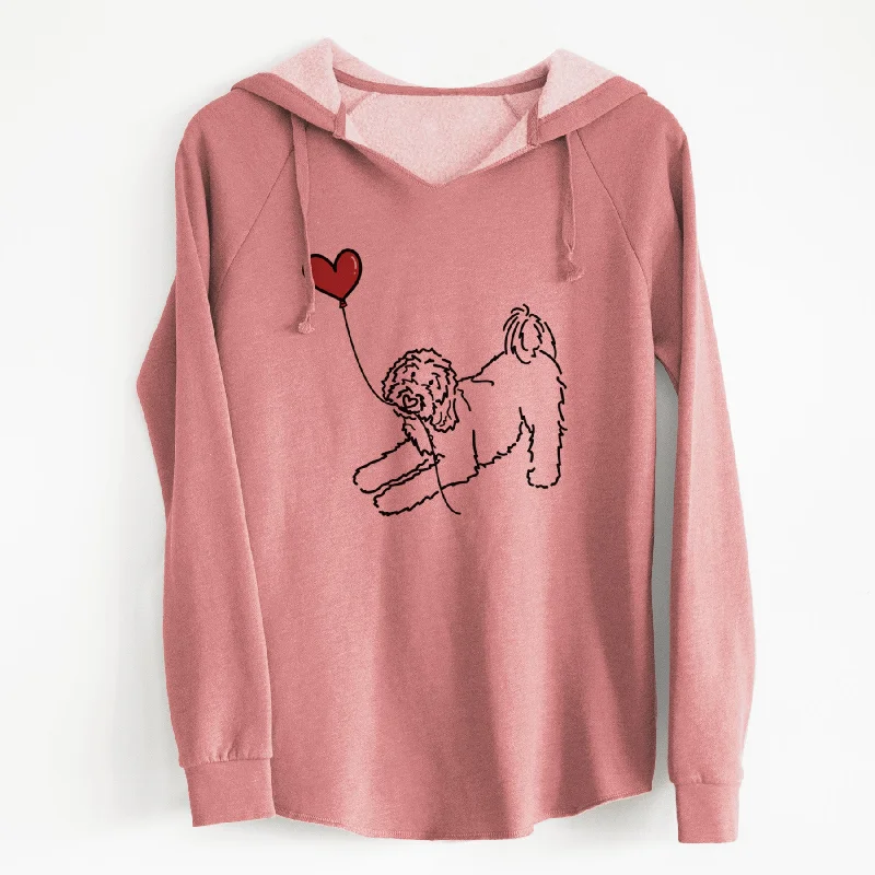 Goldendoodle Heart String - Cali Wave Hooded Sweatshirt Hoodie Crop Top Short Trendy