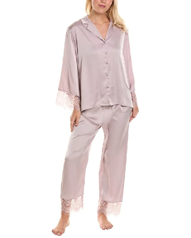 Anna Kay 2Pc Pajama Pant Set Soft Sweatpants Style