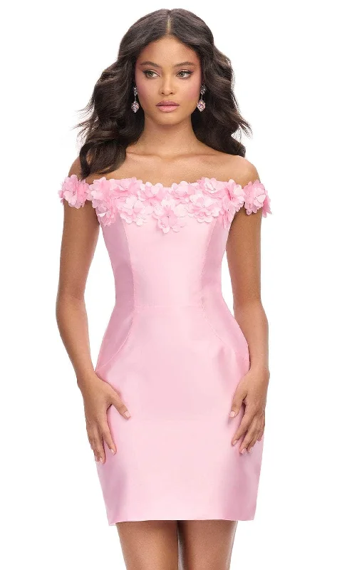 Ashley Lauren 4784 - Off Shoulder Bodycon Cocktail Dress Maxi Flowy Bohemian
