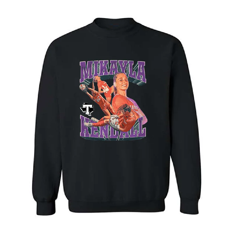 Tarleton State - NCAA Women's Soccer : Mikayla Kendall - Individual Player Collage Crewneck Sweatshirt Hoodie with Toggle Buttons Decorative Unique
