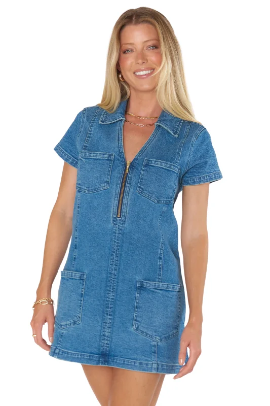 Prescott Mini Dress Stylish Button-Down Mini Dress