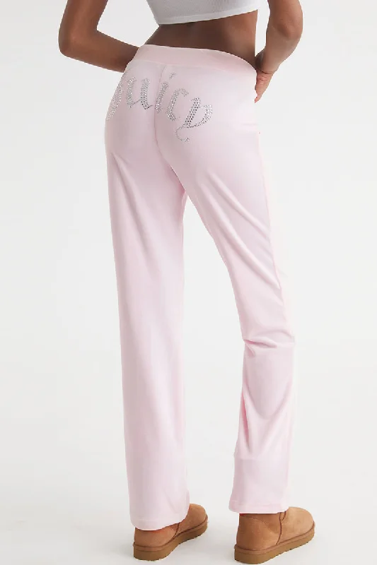 OG Big Bling Velour Track Pants Warm Wool Trousers