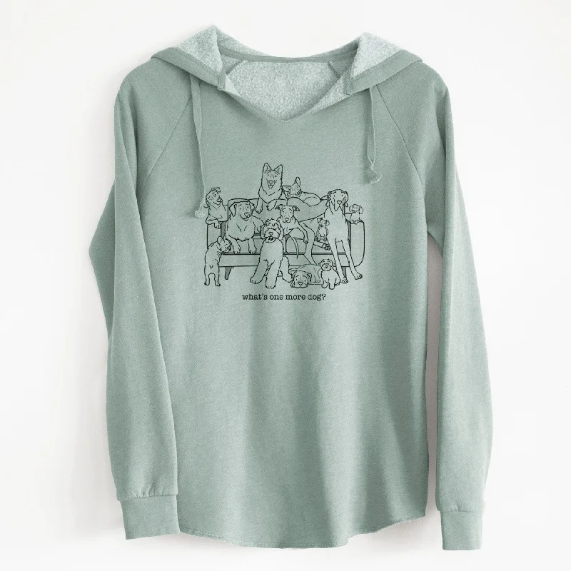 What's One More Dog? - Cali Wave Hooded Sweatshirt Cotton Hoodie Fleece Lining Warmth