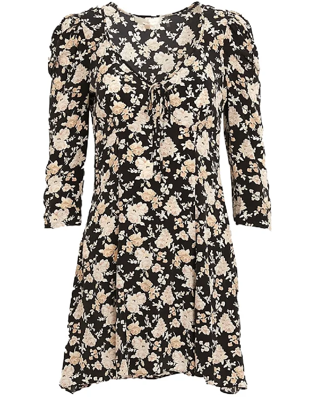 Almond Cookie Juree Mini Dress Chic Bohemian Mini Dress
