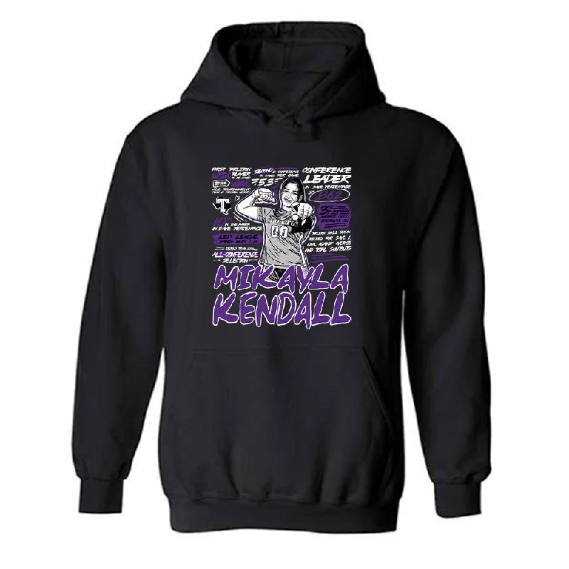 Tarleton State - NCAA Women's Soccer : Mikayla Kendall - Individual Caricature Hooded Sweatshirt Hoodie with Double Zipper Versatile Adjustable