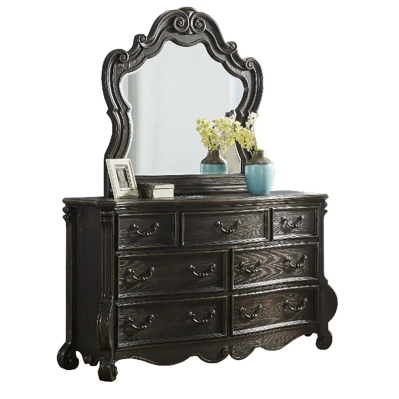 Rhapsody - Dresser And Mirror - Dark Brown Shift Classic Vintage