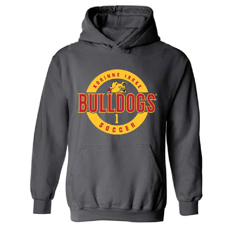 Ferris State - NCAA Women's Soccer : Korinne Ihrke - Classic Fashion Shersey Hooded Sweatshirt Hoodie with Ribbed Neckline Snug Warm