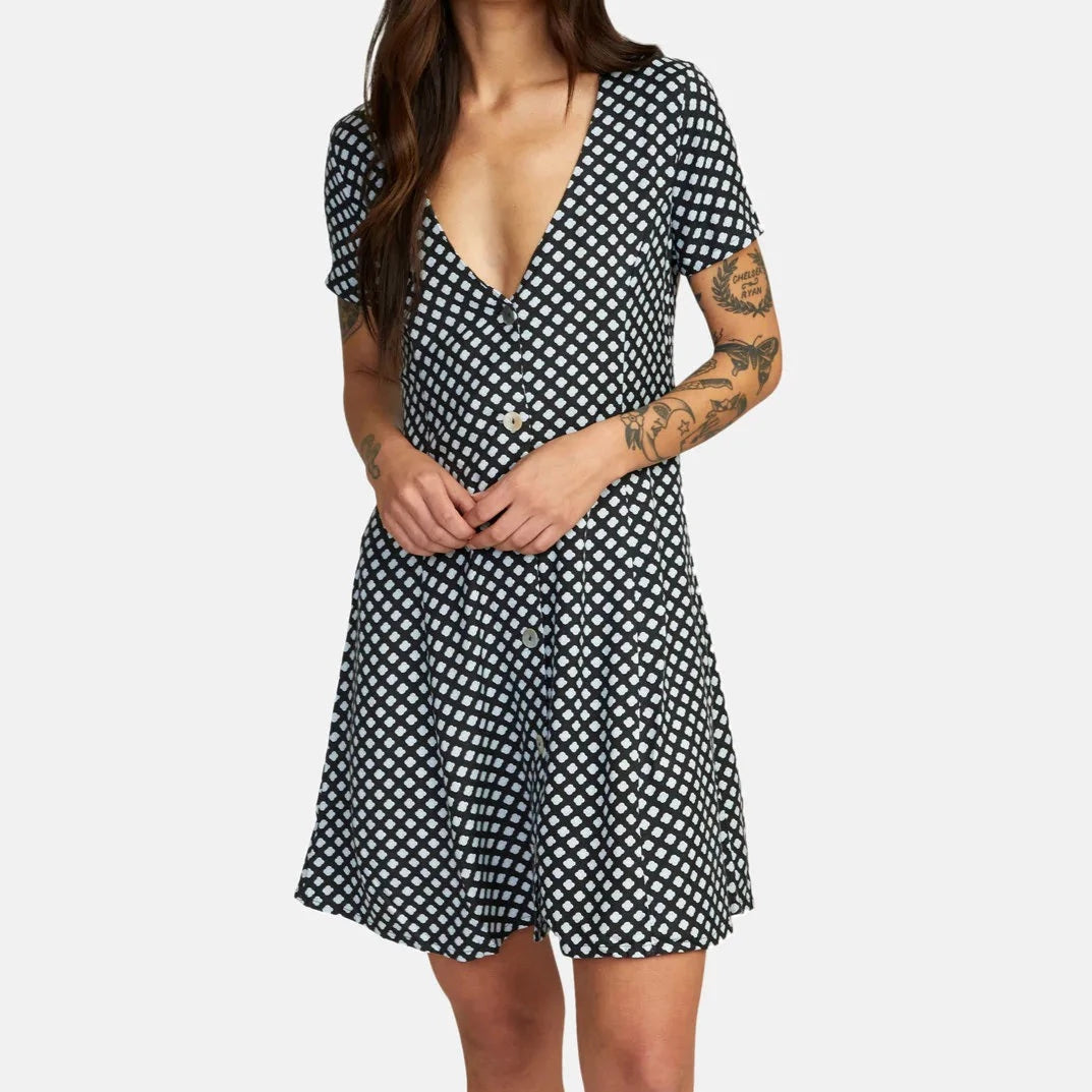Understated Printed Mini Dress Stylish Ribbed Mini Dress