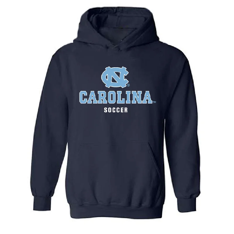 UNC - NCAA Women's Soccer : Olivia Migli - Classic Shersey Hooded Sweatshirt Hoodie with Exposed Zipper Edgy Industrial