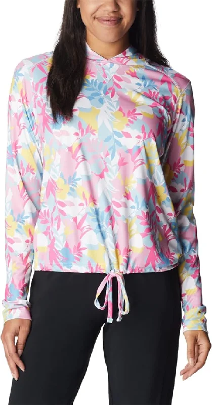 Columbia Womens Summerdry Long Sleeve Printed Hoodie Sweatshirt Zip Hoodie Drawstring Kangaroo Pocket