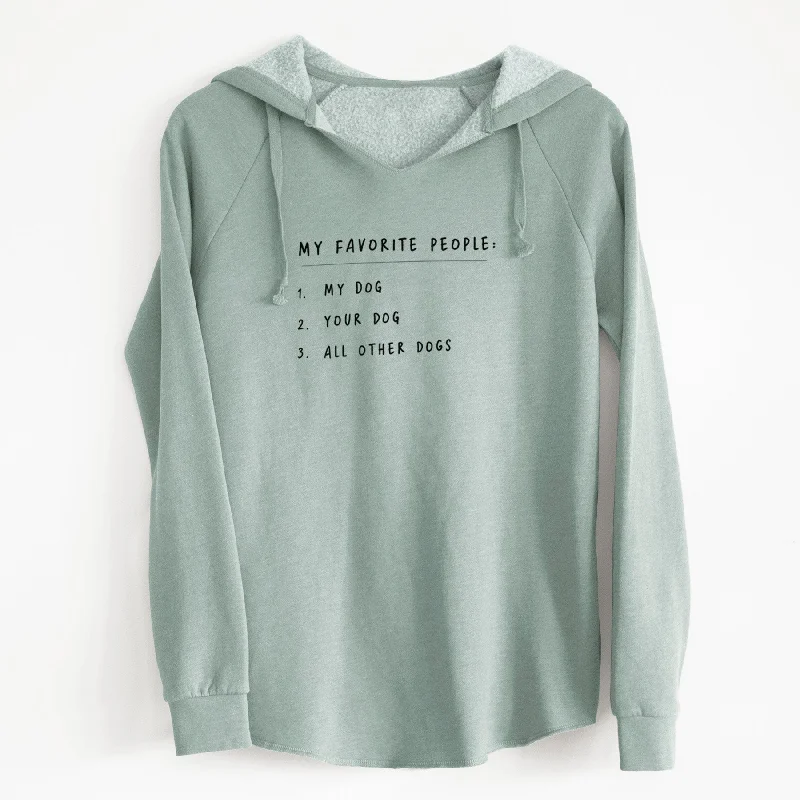 My Favorite People: Dogs - Cali Wave Hooded Sweatshirt Hoodie with Elastic Waist Stretchable Comfortable