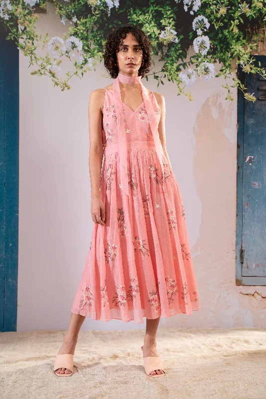 Dahlia Print Dress Tunics Prom sequined