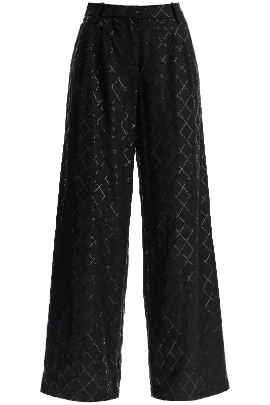wide pants with sequins. 113326100 BLACK Trendy Palazzo Pants