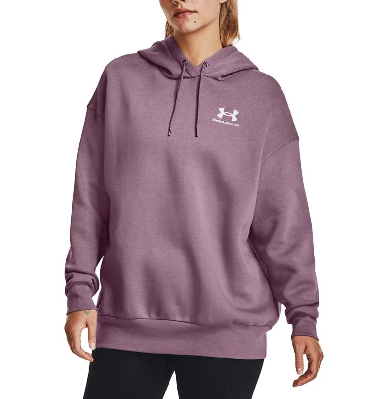 Under Armour Womens Essential Fleece Oversized Hoodie Hoodie with Cropped Fit Short Trendy