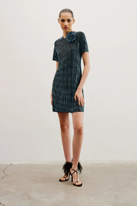 Paola Mini Dress | Crystal Classic Floral Mini Dress