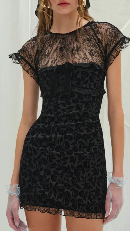Midnight Velvet Mini Dress - Black Stylish Spaghetti Strap Mini Dress