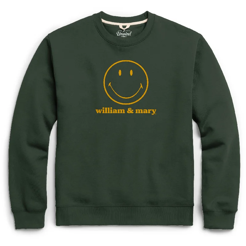 William & Mary Smiley Face Sweatshirt Hoodie with Embroidery Detailed Premium