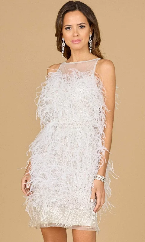 Lara Dresses 51170 - Feather Embellished Dress Tunics Prom sequined