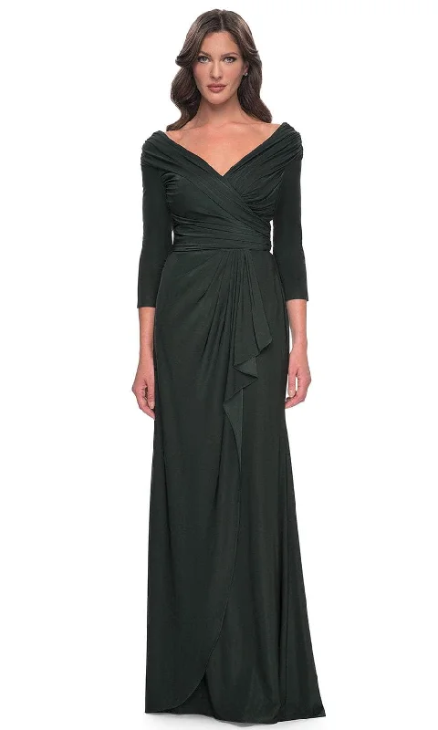 La Femme 30845 - Draped Sash Evening Dress Tunics Luxurious premium