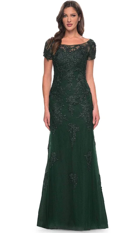 La Femme 29792 - Illusion Sheath Formal Dress Tunics Modern contemporary