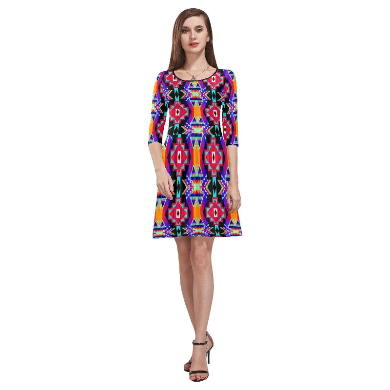 Fancy Bustle Tethys Half-Sleeve Skater Dress Tunics Timeless classic