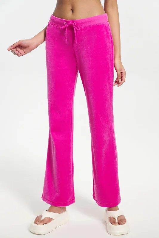 Classic Cotton Velour Track Pants Slim-Fit Leggings