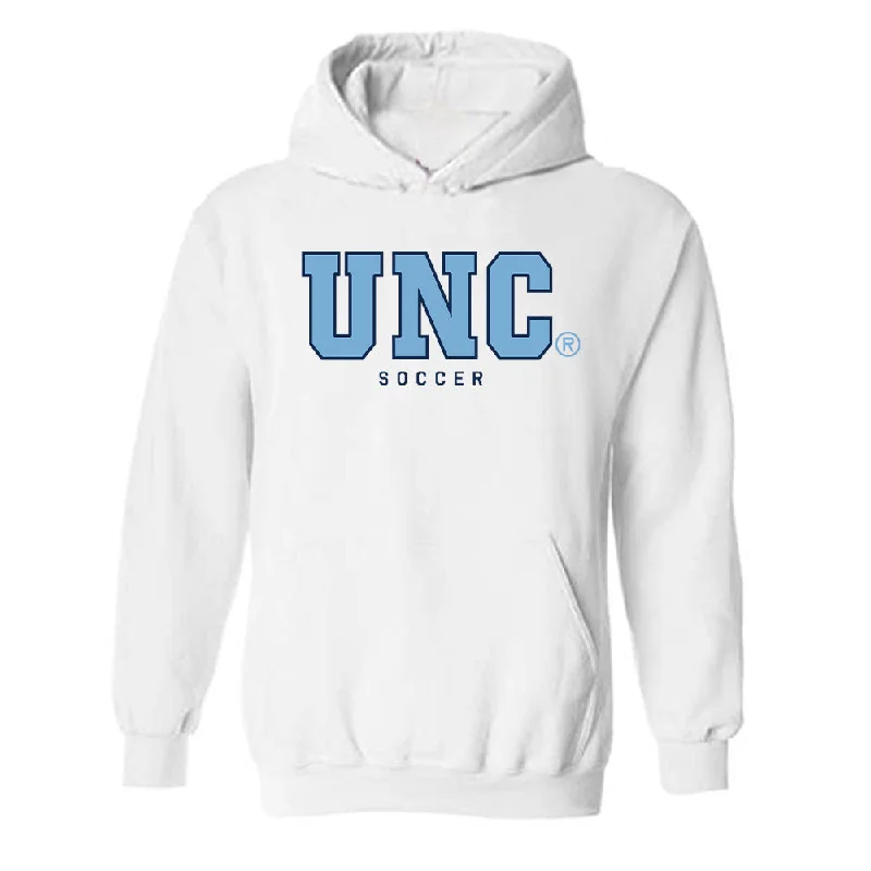 UNC - NCAA Women's Soccer : Ella Smith - Classic Shersey Hooded Sweatshirt Hoodie with Hem Applique Textured Unique