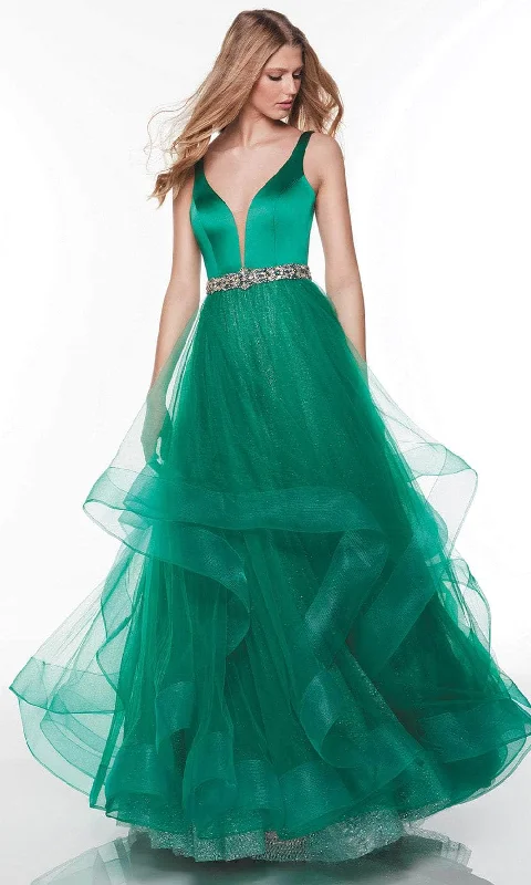 Alyce Paris 61284 - Embellished Waist Prom Dress empire Waist empire
