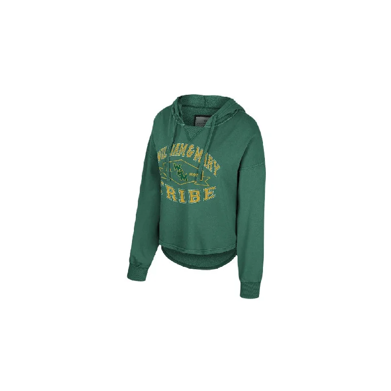 William & Mary Ladies Hooded Sweatshirt Hoodie with Button Classic Timeless