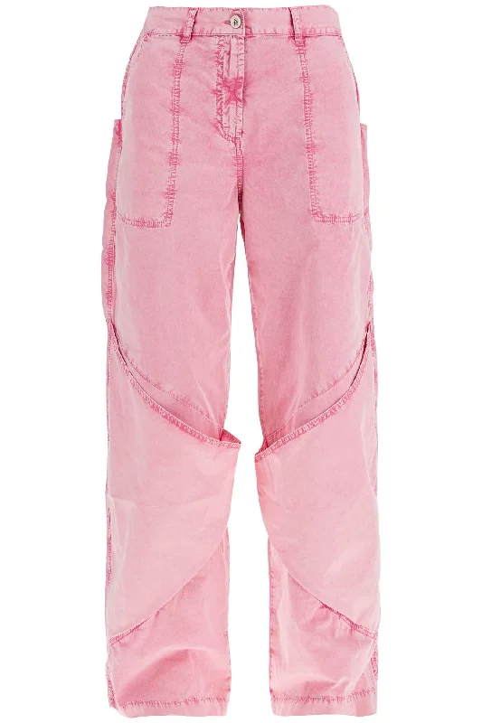 high-waisted loose fit pink palazzo pants in cotton 250WCP00198DDC098AA PINK Fashionable Work Pants