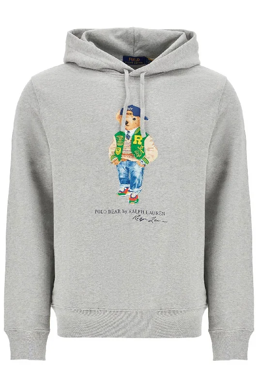 Polo Bear Hooded Sweatshirt Hoodie with Hem Ribbing Snug Secure