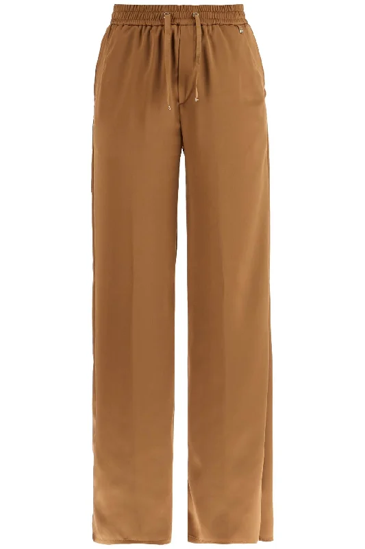 wide leg camel polyester pants PT000008D 12506 CAMMELLO Lightweight Linen Pants