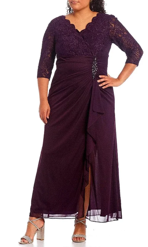 Alex Evenings 84122469 - Ruched Cascade Dress Tunics Sale discount