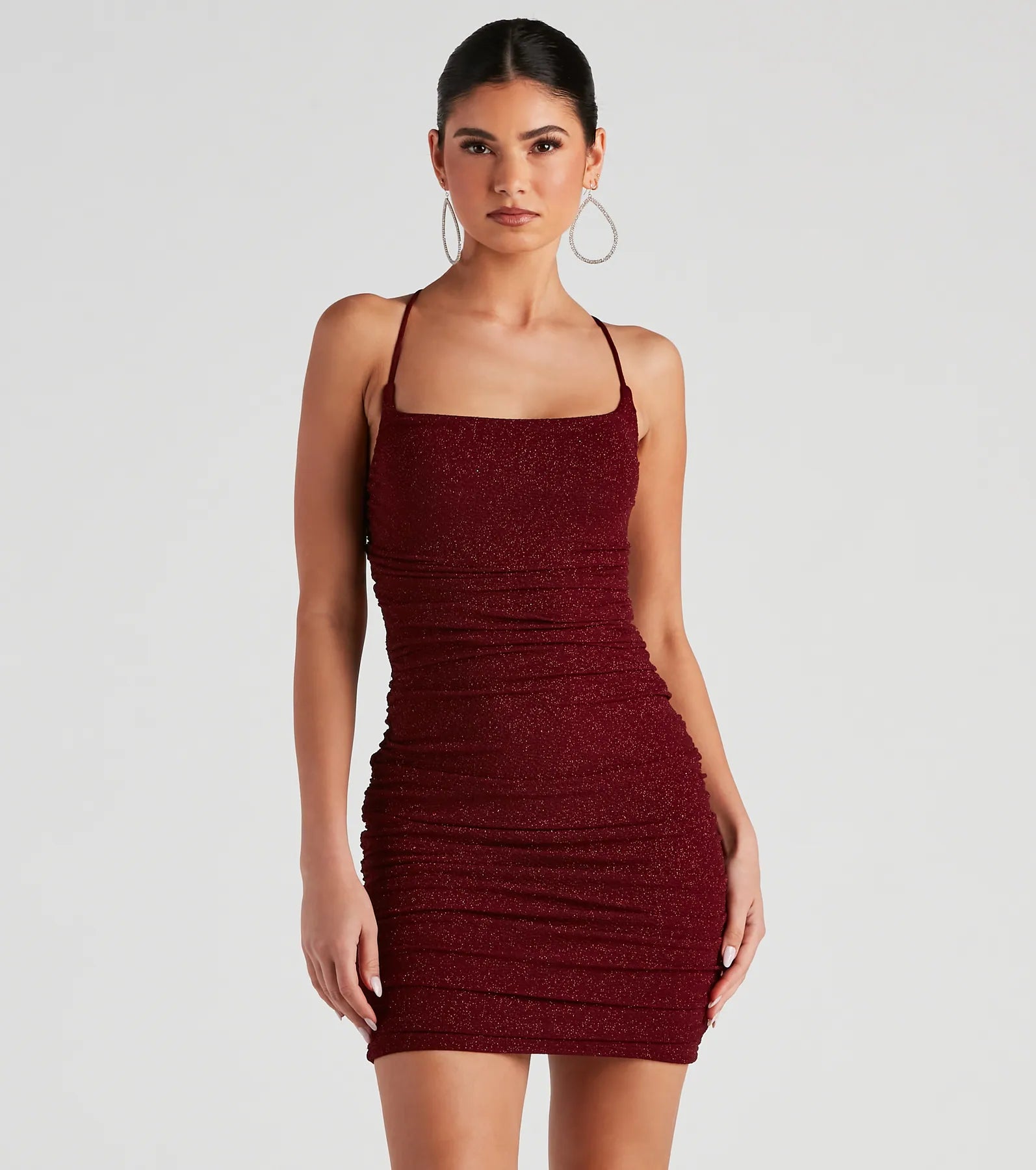 Gorgeous Glow Glitter Mini Dress Comfortable Casual Mini Dress