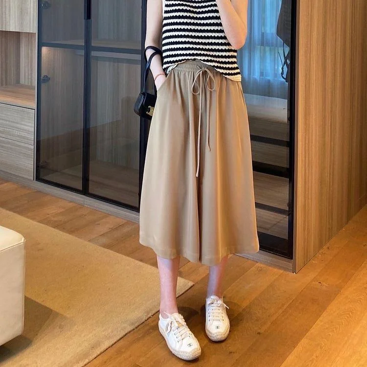 Women's Elastic High Waisted Loose Wide Leg Pants-Nile Pants Modern Stretch Trousers
