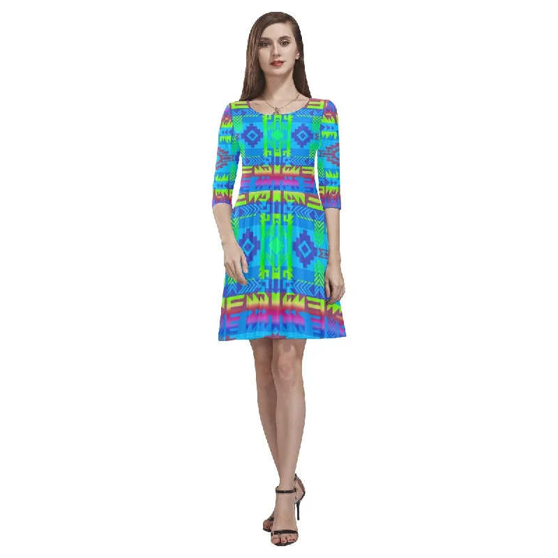 Young Journey Tethys Half-Sleeve Skater Dress Floral Print girly