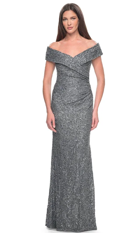 La Femme 31679 - Beaded Lace Evening Dress Tunics Versatile all-occasion