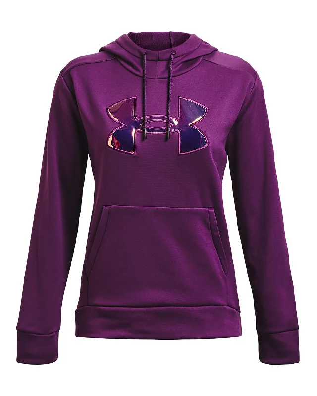 Under Armour Womens Armour Fleece Big Logo Hoodie Sweatshirt Hoodie with Tied Waist Feminine Flattering