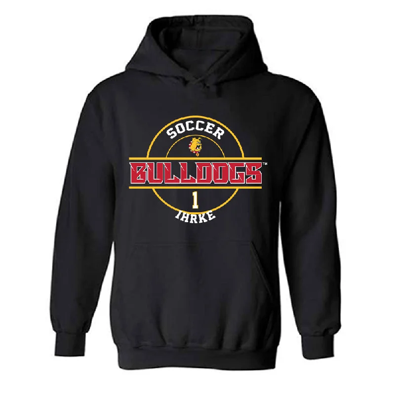 Ferris State - NCAA Women's Soccer : Korinne Ihrke - Classic Fashion Shersey Hooded Sweatshirt Hoodie with Zipper Placket Modern Functional