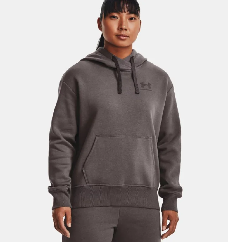 Under Armour Womens UA Rival Fleece Oversized Hoodie Hoodie with Elastic Cuffs Stretchable Comfortable