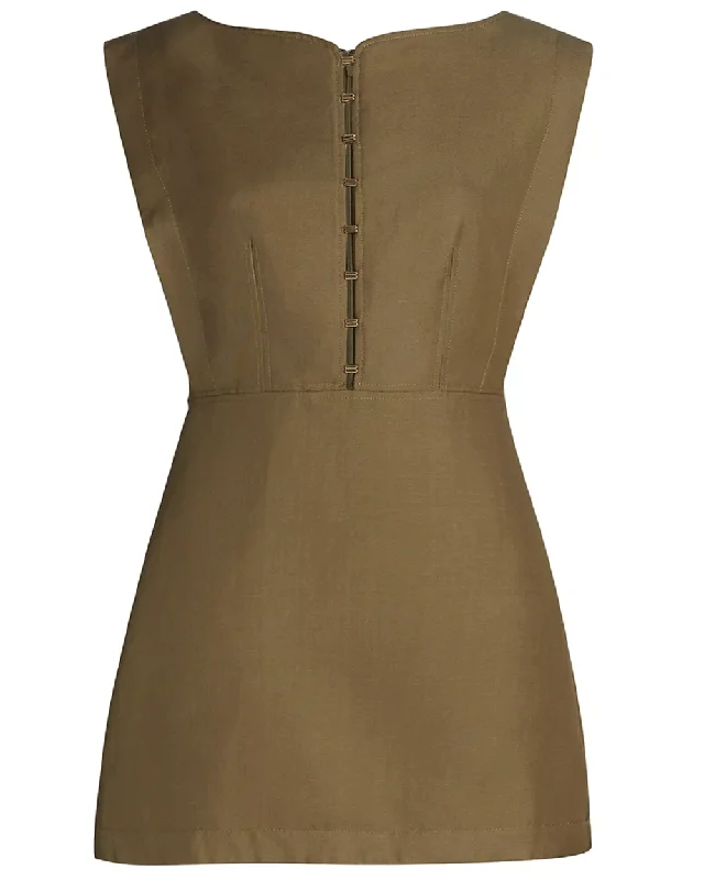 Storm Green Grindale Mini Dress Chic Sleeveless Mini Dress