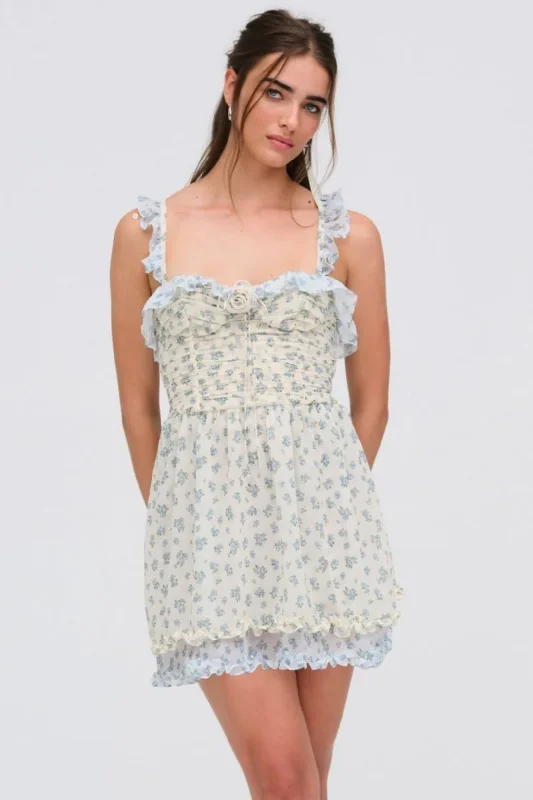 Chateau Mini Dress Chic Tropical Mini Dress