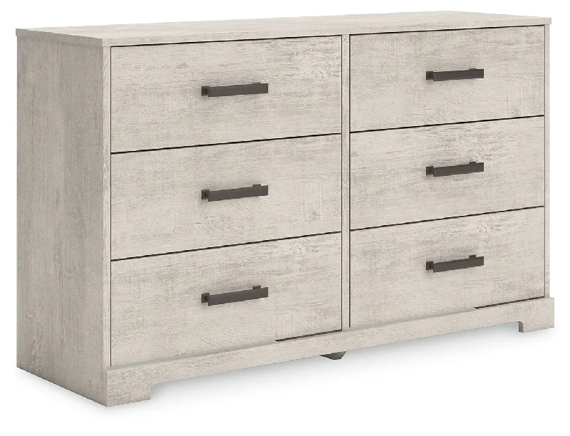 Shawburn - Whitewash - Six Drawer Dresser Tunics Velvet soft