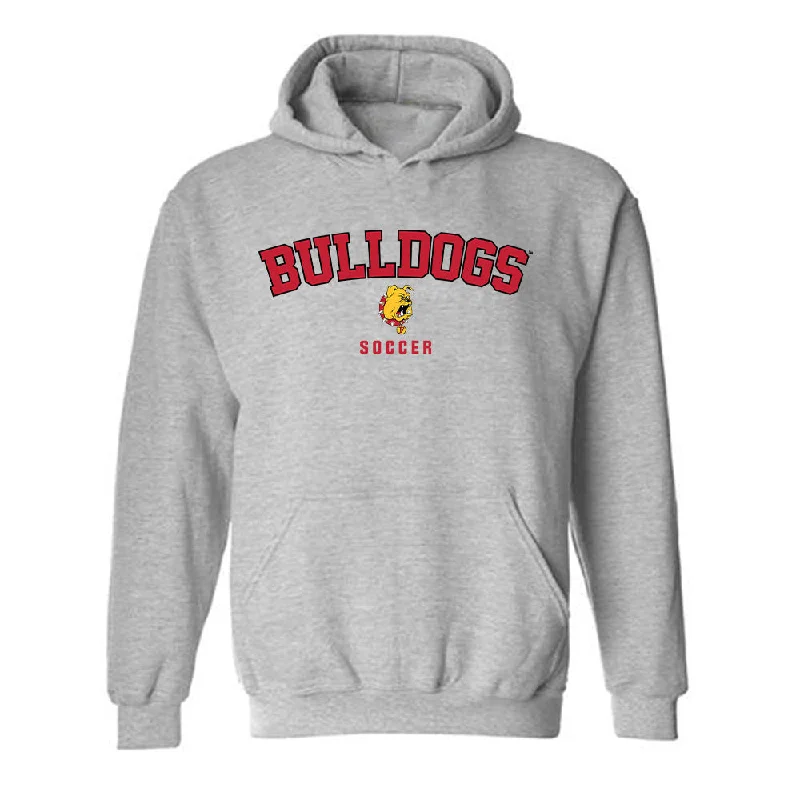 Ferris State - NCAA Women's Soccer : Korinne Ihrke - Classic Shersey Hooded Sweatshirt Hoodie with Raglan Sleeves Sporty Comfortable Ferris State - NCAA Women's Soccer : Korinne Ihrke - Classic Shersey Hooded Sweatshirt Hoodie with Raglan Sleeves Sporty Comfortable