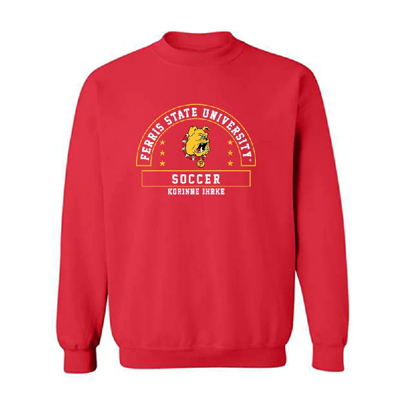 Ferris State - NCAA Women's Soccer : Korinne Ihrke - Classic Fashion Shersey Crewneck Sweatshirt Hoodie with Batwing Sleeves Loose Dramatic Ferris State - NCAA Women's Soccer : Korinne Ihrke - Classic Fashion Shersey Crewneck Sweatshirt Hoodie with Batwing Sleeves Loose Dramatic