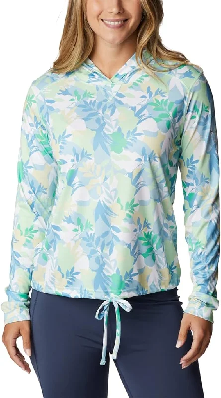 Columbia Womens Summerdry Long Sleeve Printed Hoodie Sweatshirt Hoodie Sweatshirt Pullover