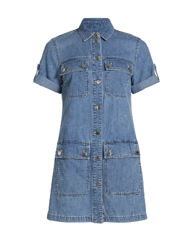 Starlight Warren Mini Dress Trendy Button-Detail Mini Dress