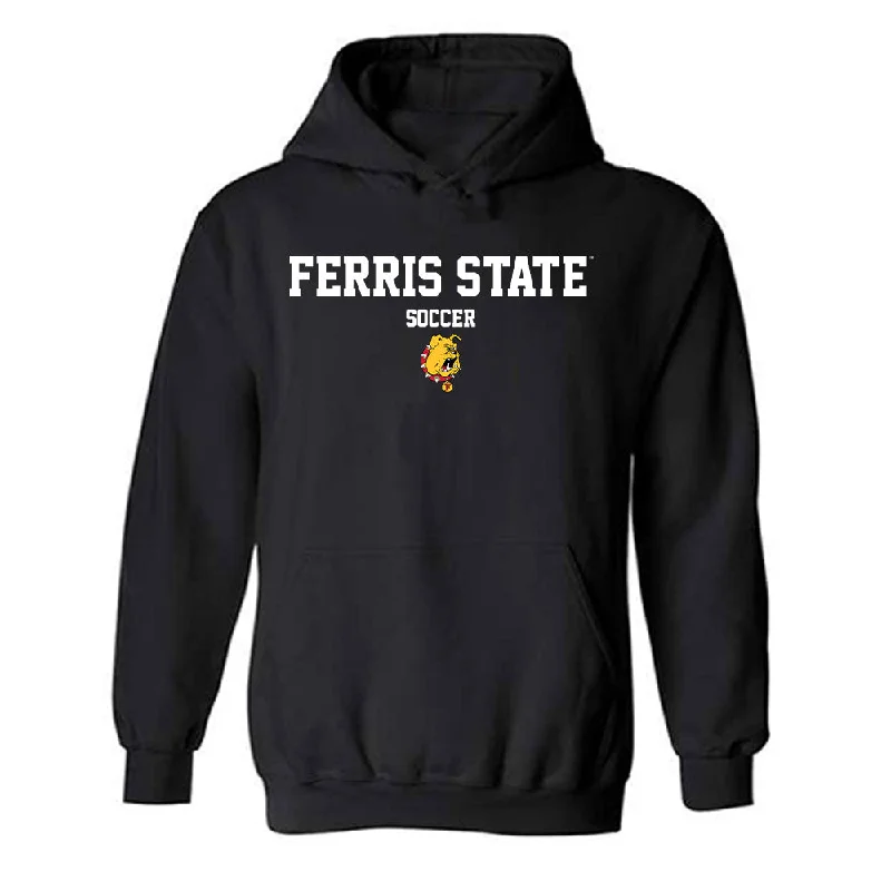 Ferris State - NCAA Women's Soccer : Korinne Ihrke - Classic Shersey Hooded Sweatshirt Hoodie with Typography Text Message Ferris State - NCAA Women's Soccer : Korinne Ihrke - Classic Shersey Hooded Sweatshirt Hoodie with Typography Text Message