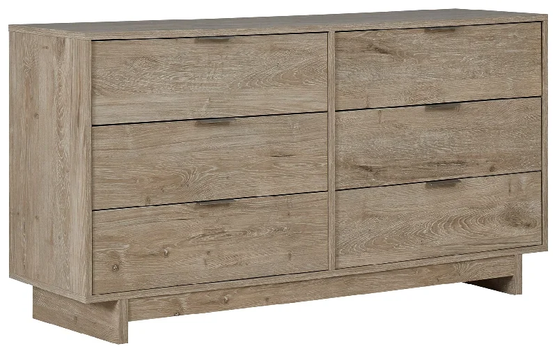 Oliah - Beige - Six Drawer Dresser - 31'' Height Tunics Travel practical