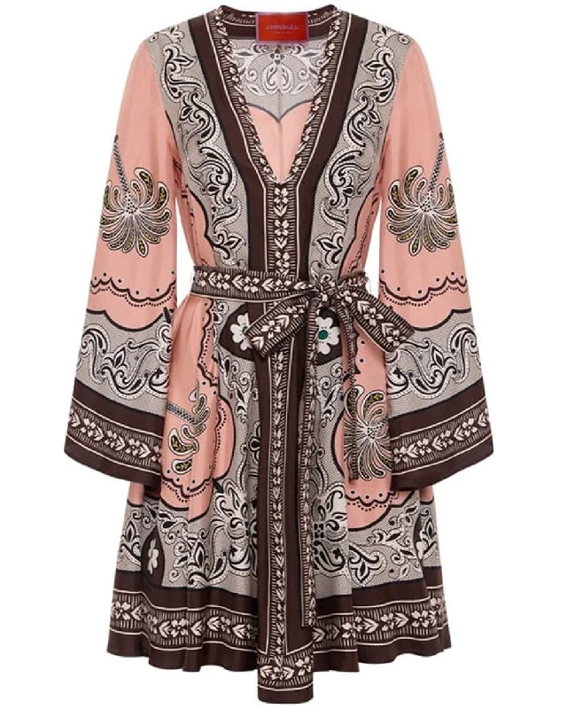 Pink Mirage Placee Magnifico Mini Dress Cozy Cowl Neck Mini Dress